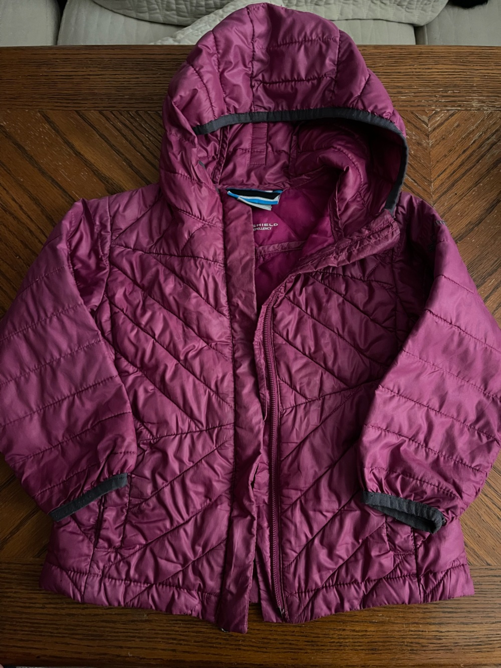 Columbia Girls Hooded Puffer Jacket - Plum